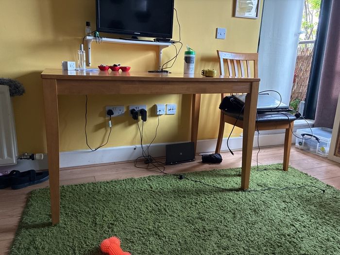wooden dining table
