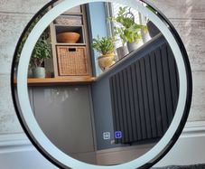 LED Bathroom Mirror Antifog Black Frame Dual LED