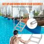 Dock Ladder 4 Step, Dock Stairs 30''-38'' Adjustable Height, 500 lbs Load Capacity, Aluminum Image 5