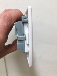 Ultra slim Twin white sockets