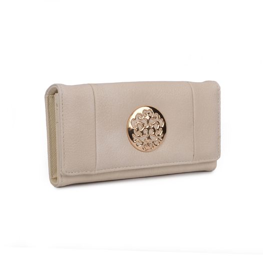 New Stylish Beige - Vintage Female Metal Wallet Card Holder