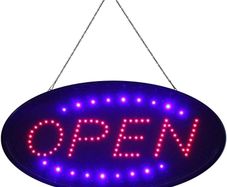 LED Open Sign Neon Light Flashing Shop Business Display Hanging