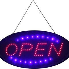 LED Open Sign Neon Light Flashing Shop Business Display Hanging