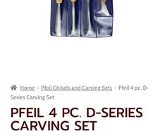 Pfeil wood carving chisel set