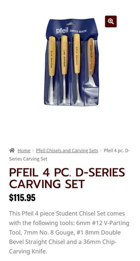 Pfeil wood carving chisel set