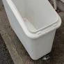 Heavy-duty commercial rolling utility bin in good used condition. Made from durable molded plastic with four heavy-duty swivel casters for easy movement. This is the bin only and does not include the original lid/top.handy for bottle bin,for man cave etc Image 4