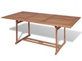 Garden Table 180x90x75 cm Solid Teak Wood