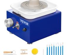 NEW SALE | Pottery Wheel Mini Ceramic Wheel Sculpting Tools Apron Two Turntables 30W