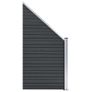 WPC Fence Set 8 Square + 1 Slanted 1484x186 cm Grey Image 8