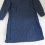KEN bought in TK Maxx ladies knit style navy winter dress with beige detail size small 8 to 10 Image 4