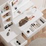 Dressing Table with LED Mirror and Adjustable Lights, 90cm White Vanity Desk Image 4