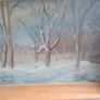 "Winter Snow Scene" Oil on Board.Signed JB.Hand Image 2