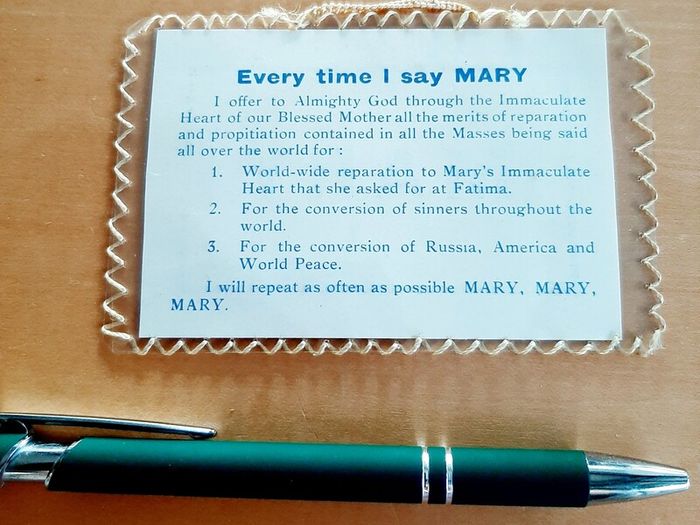 'Mary' prayer card