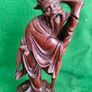 Antique Hand Carved Rosewood Oriental Figure Image 2