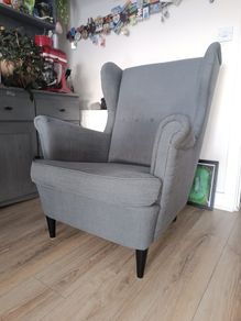 Armchair or armchairs , Ikea STRANDMON grey , wing chair , 120e