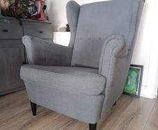 Armchair or armchairs , Ikea STRANDMON grey , wing chair , 120e