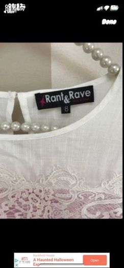 top pretty top with contrast size 8 cotton