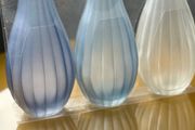 Set of frosted vases
