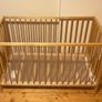 Large Wooden Baby Cot | Natural Wood Finish | Excellent Condition Image 2