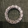 Platinum plated sterling silver Eternity Ring with 7.5ct of Moissanite Image 6