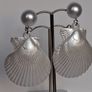 White SeaShell Mermaidcore Earrings Image 2