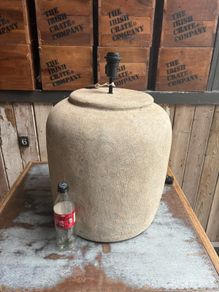 large pottery lamp