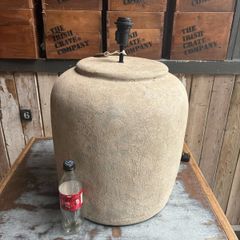large pottery lamp