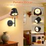 Rechargeable Wall Lights Set of 2, Battery Operated Wall Lights Black with Remote, 3 Color Temperature & Dimmable, Wireless Sconces for Bedroom Living Room Hallway Night Light, Smooth Finish Image 5