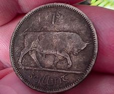 1937 irish silver shilling