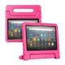 For Amazon Fire HD 8 2022 12th Gen Kids Case Shockproof Cover With Stand - Pink Image 2