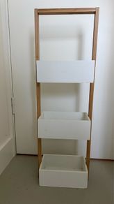 3 Tier Bathroom Storage Shelf/Caddy/Basket B&Q - White/Natural