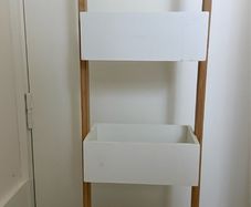 3 Tier Bathroom Storage Shelf/Caddy/Basket B&Q - White/Natural