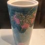 15" Early 20th Century Chinese Hand painted Cylinder Vase Image 8