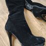 Black Tall Boots  Size 5 Image 2