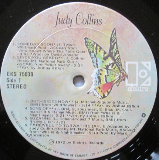 Judy Collins - Colors Of The Day - The Best Of Judy Collins LP 1972