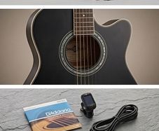 Gear4music Single Cutaway Electro Acoustic Guitar 15W Amp Pack
