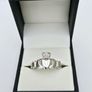 Brand New 9ct White Gold Gents Claddagh Ring Image 2
