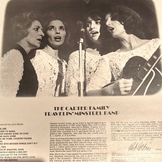 The Carter Family, Travelin' Minstrel Band LP from 1972 Country Music