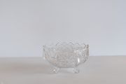 1960s Small Oval Vintage Crystal Bowl