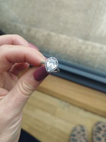 Pandora large Teardrop ring size 48