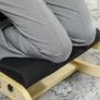 Kneeling seat, wooden ergonomic seat with rocking function, adjustable kneeling chair for home office Image 4