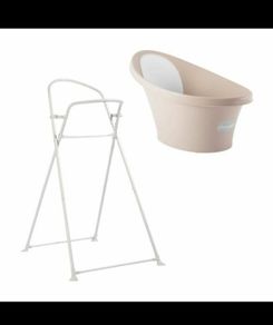 Shnuggle Taupe Baby Bath With Foldable Stand