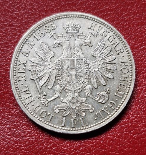 1885 Austria Austrian Empire 1 Florin - Francis Joseph I Silver coin