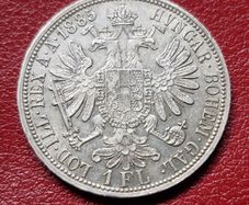 1885 Austria Austrian Empire 1 Florin - Francis Joseph I Silver coin