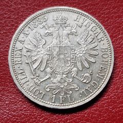 1885 Austria Austrian Empire 1 Florin - Francis Joseph I Silver coin