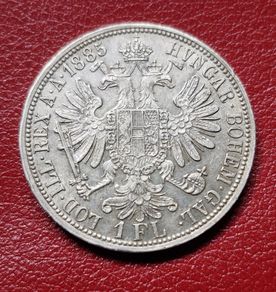 1885 Austria Austrian Empire 1 Florin - Francis Joseph I Silver coin