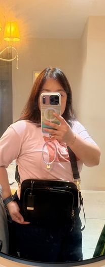 Tumi inspired crossbody bag