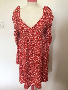 Next Ladies long sleeve Red & Black dress size 14 price includes postage