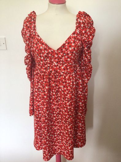 Next Ladies long sleeve Red & Black dress size 14 price includes postage