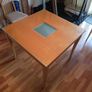 Square glass topped dining table Image 2